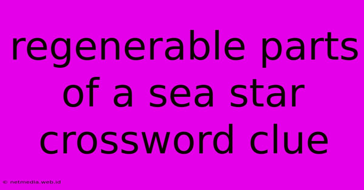 Regenerable Parts Of A Sea Star Crossword Clue