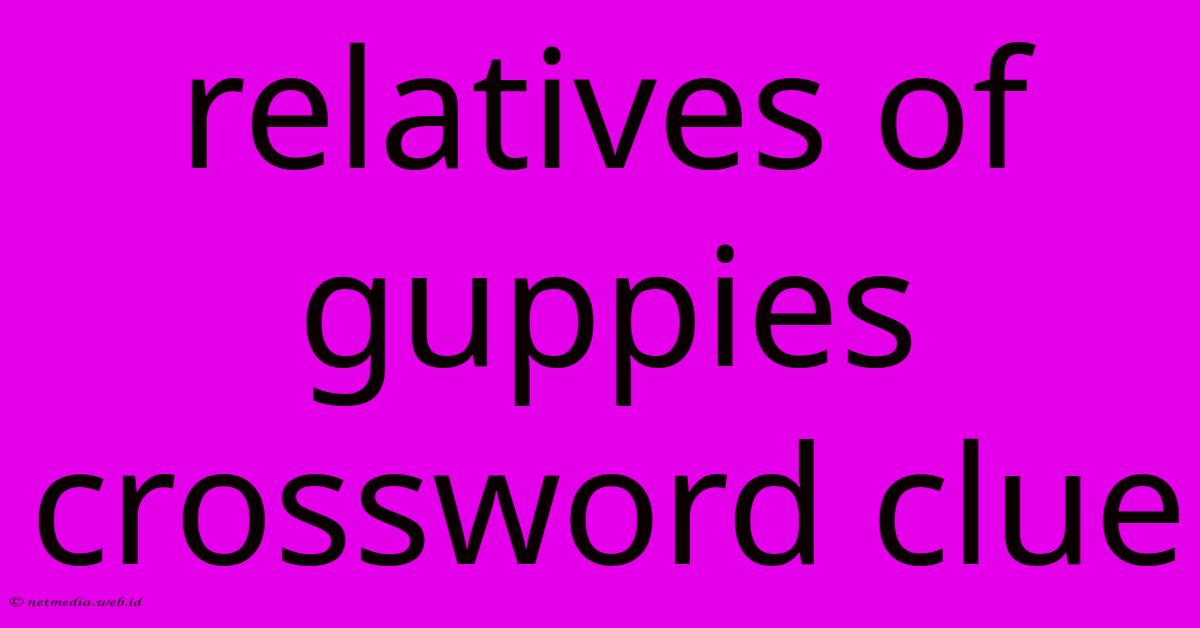 Relatives Of Guppies Crossword Clue Relatives Of Guppies Crossword Clue