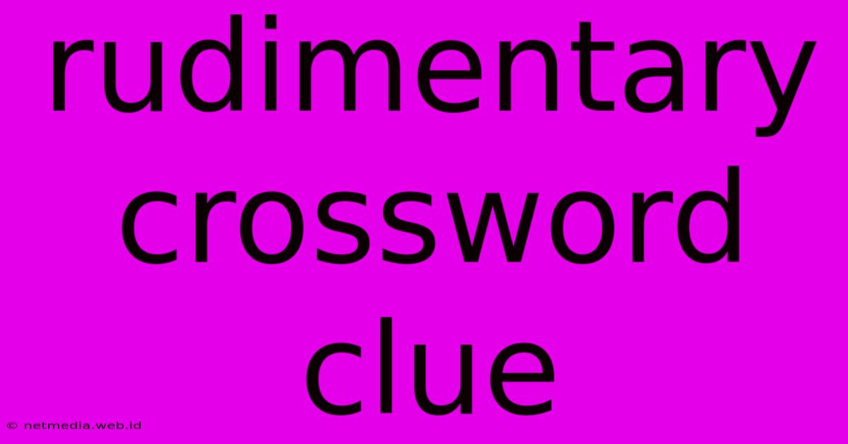 Rudimentary Crossword Clue