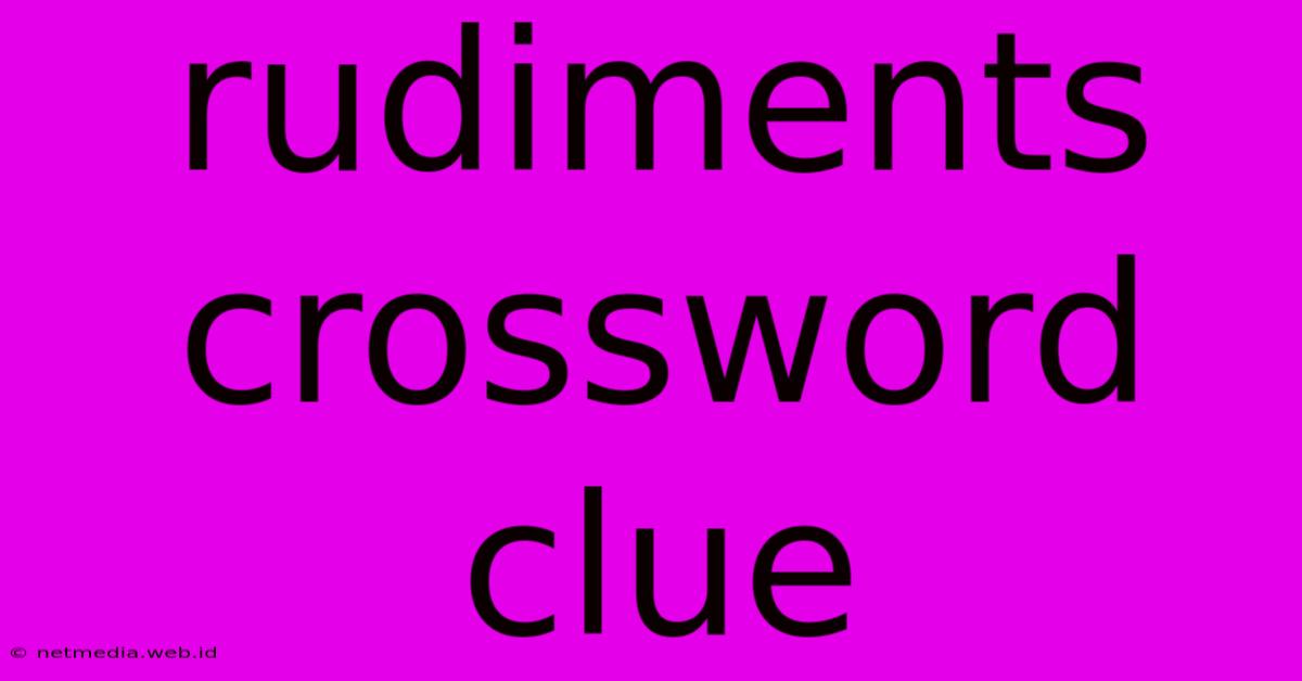 Rudiments Crossword Clue