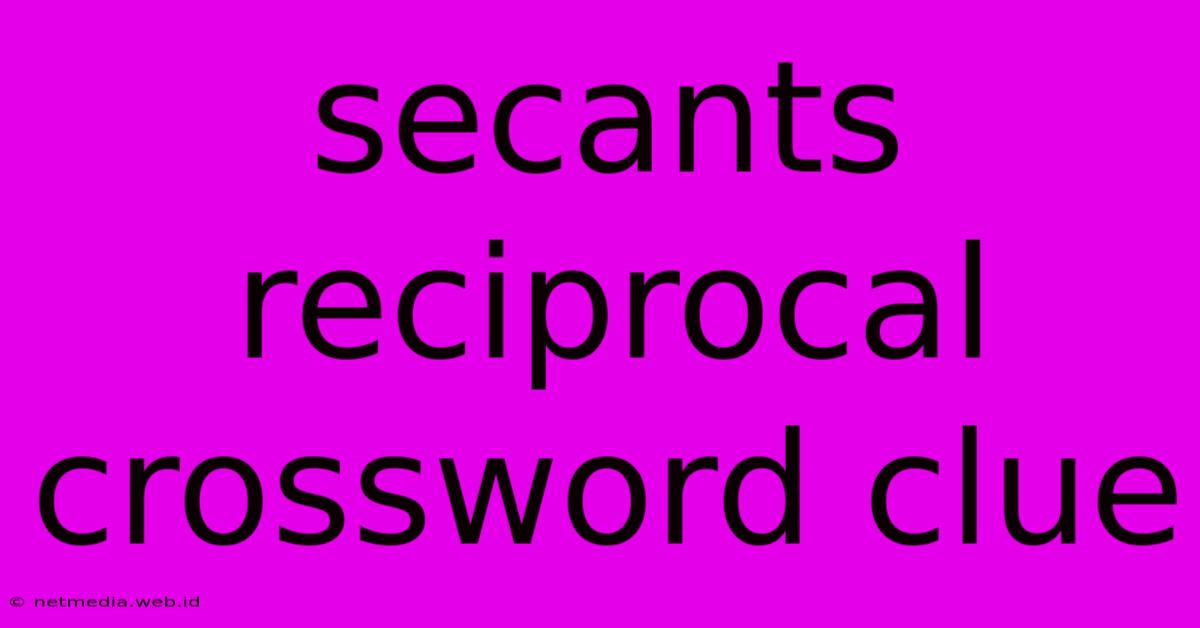 Secants Reciprocal Crossword Clue