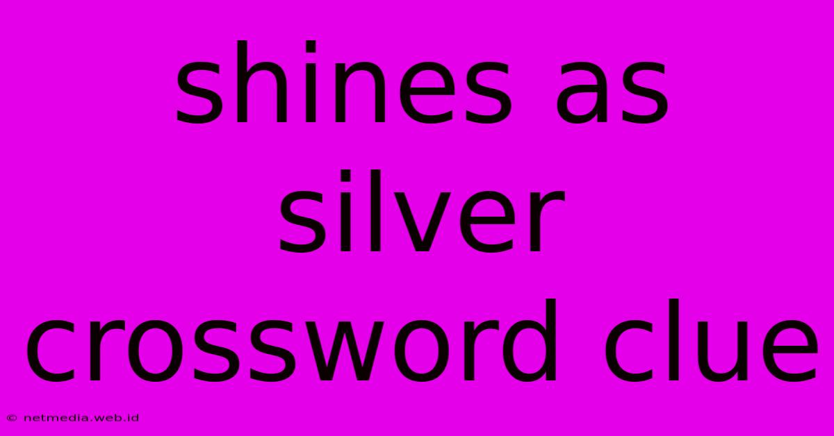 Shines As Silver Crossword Clue