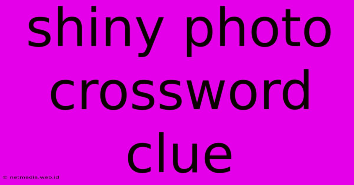 Shiny Photo Crossword Clue