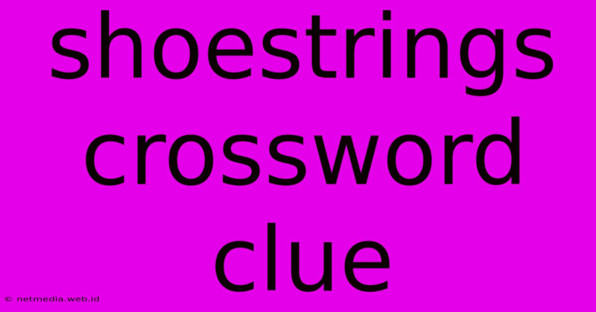 Shoestrings Crossword Clue