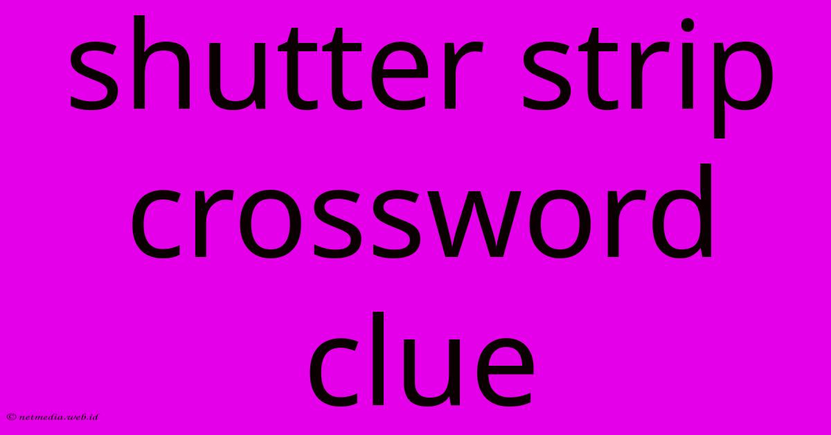 Shutter Strip Crossword Clue