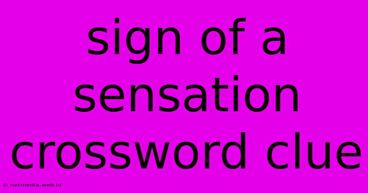 Sign Of A Sensation Crossword Clue