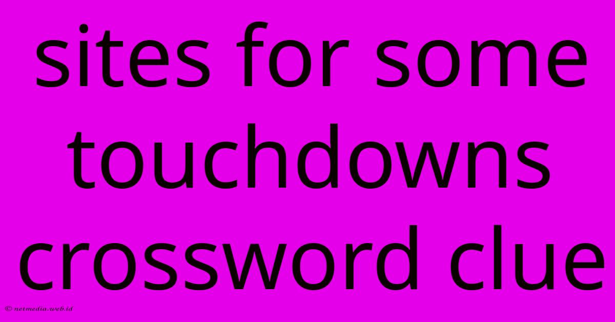 Sites For Some Touchdowns Crossword Clue