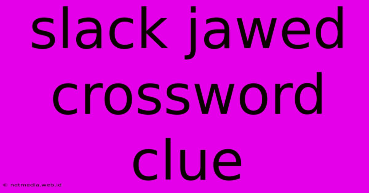 Slack Jawed Crossword Clue