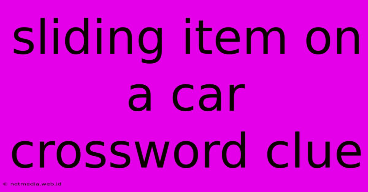 Sliding Item On A Car Crossword Clue