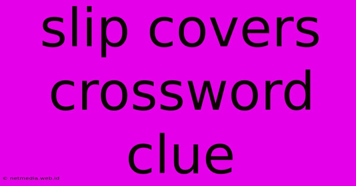 Slip Covers Crossword Clue