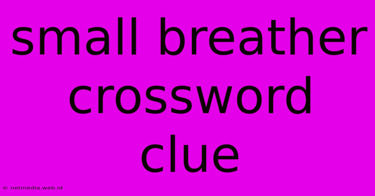 Small Breather Crossword Clue