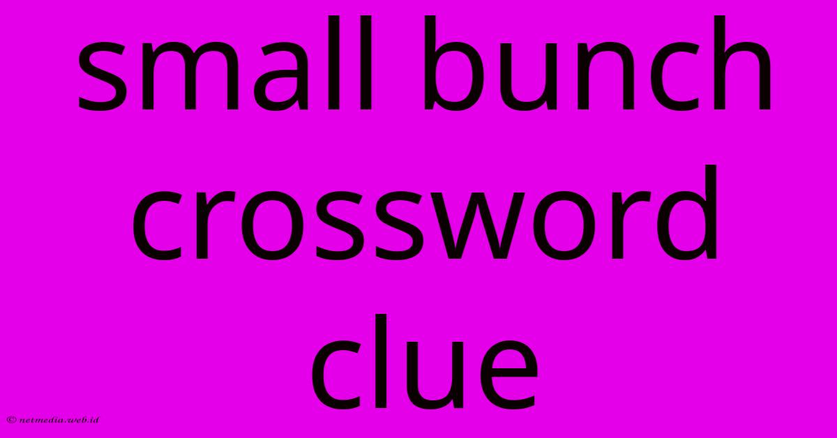Small Bunch Crossword Clue Small Bunch Crossword Clue