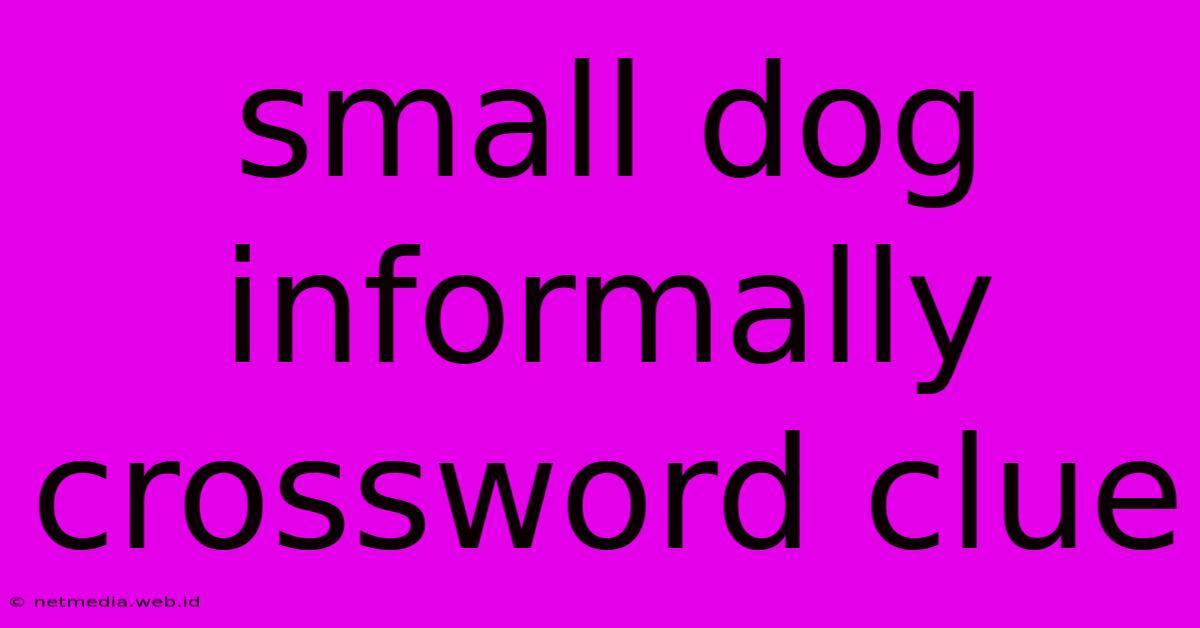 Small Dog Informally Crossword Clue