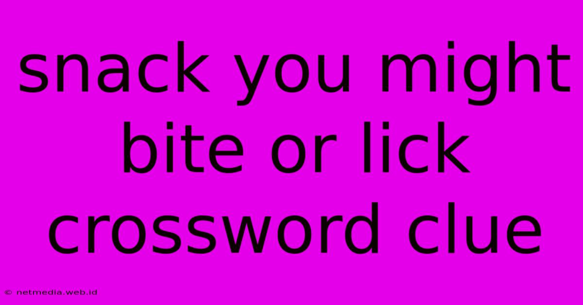 Snack You Might Bite Or Lick Crossword Clue