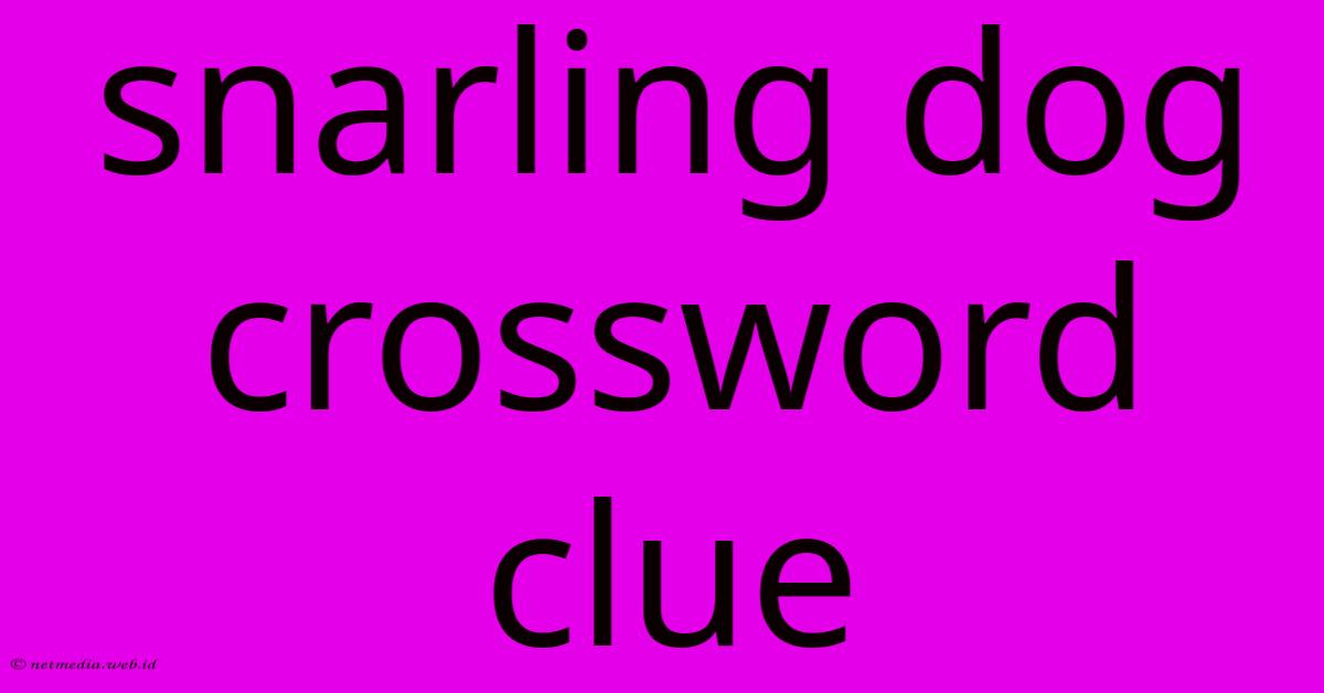 Snarling Dog Crossword Clue