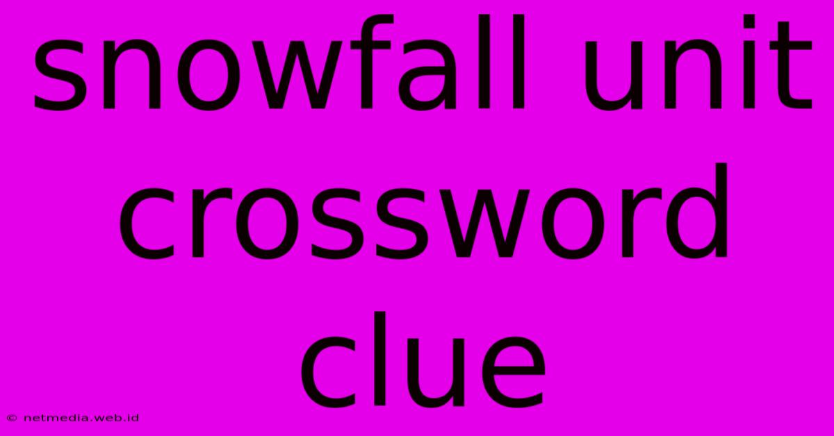 Snowfall Unit Crossword Clue