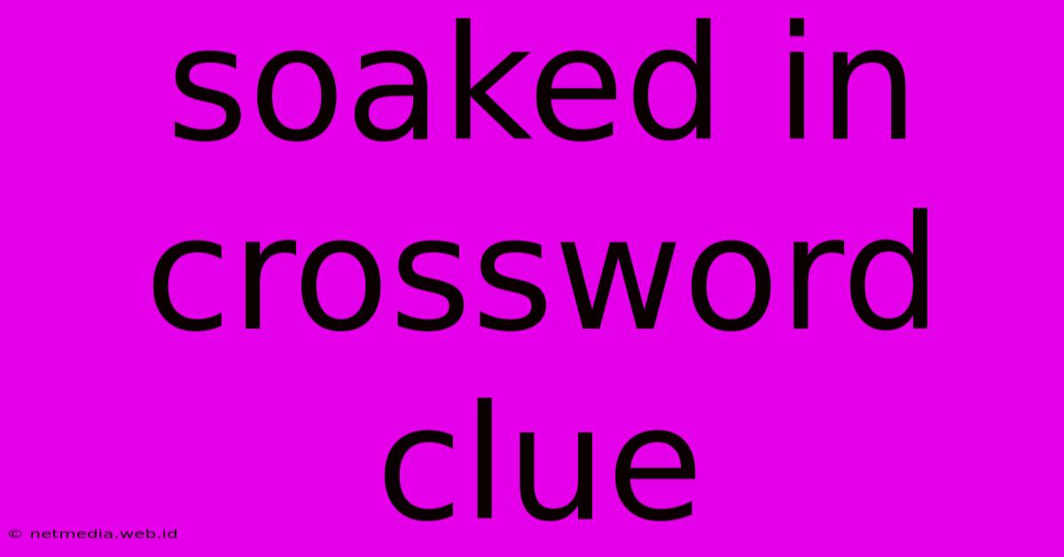 Soaked In Crossword Clue