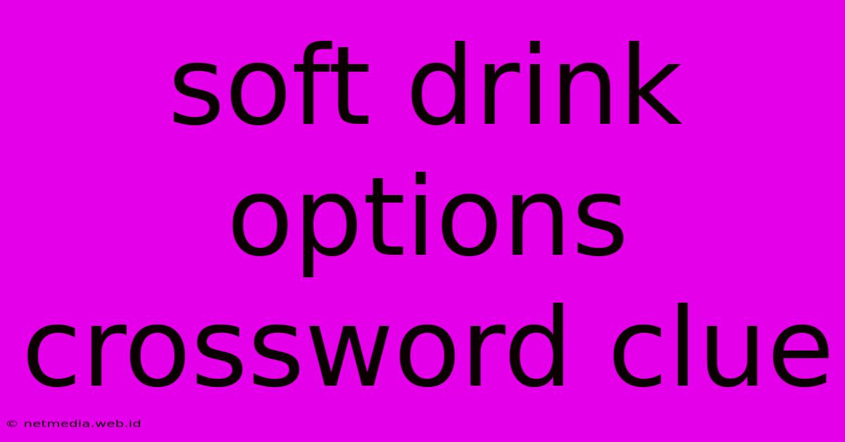 Soft Drink Options Crossword Clue