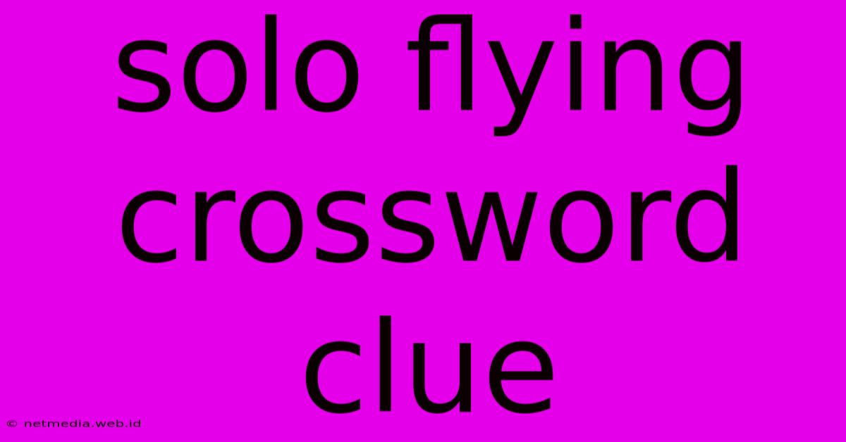 Solo Flying Crossword Clue