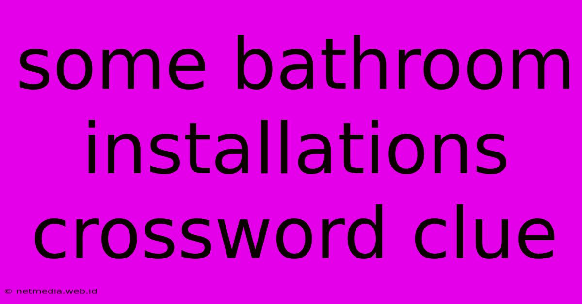 Some Bathroom Installations Crossword Clue