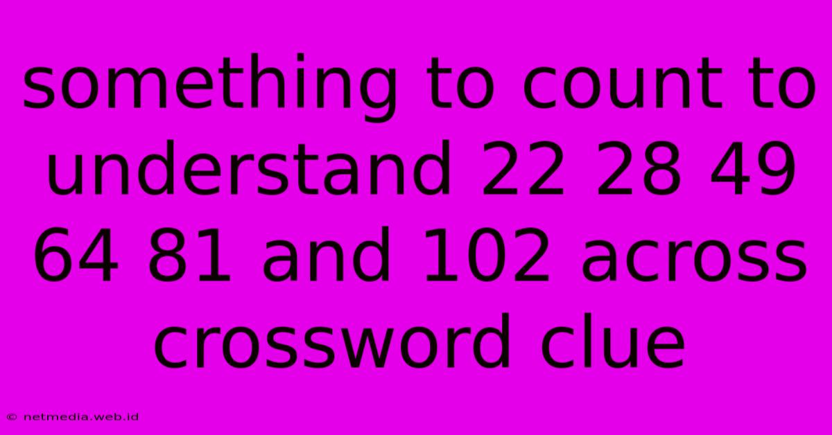 Something To Count To Understand 22 28 49 64 81 And 102 Across Crossword Clue