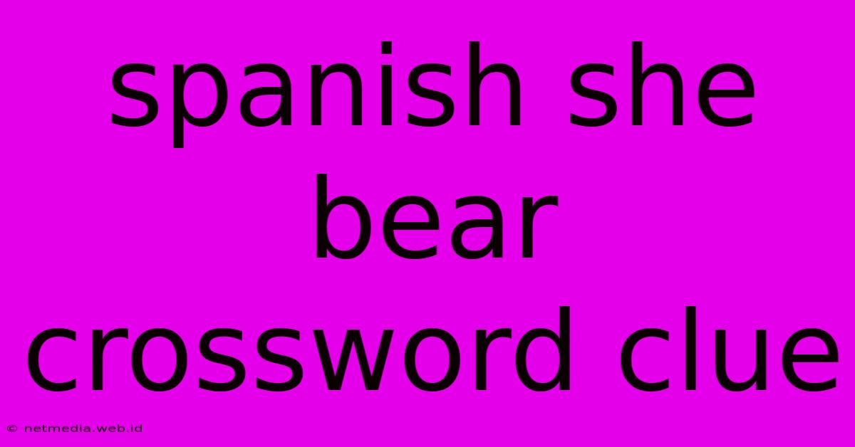 Spanish She Bear Crossword Clue