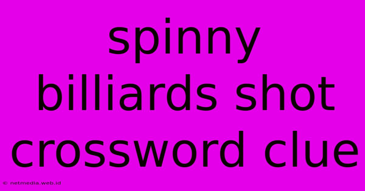 Spinny Billiards Shot Crossword Clue