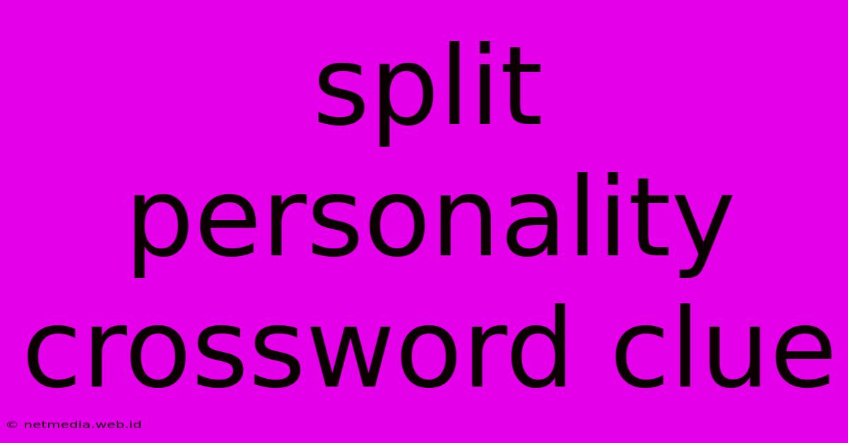 Split Personality Crossword Clue