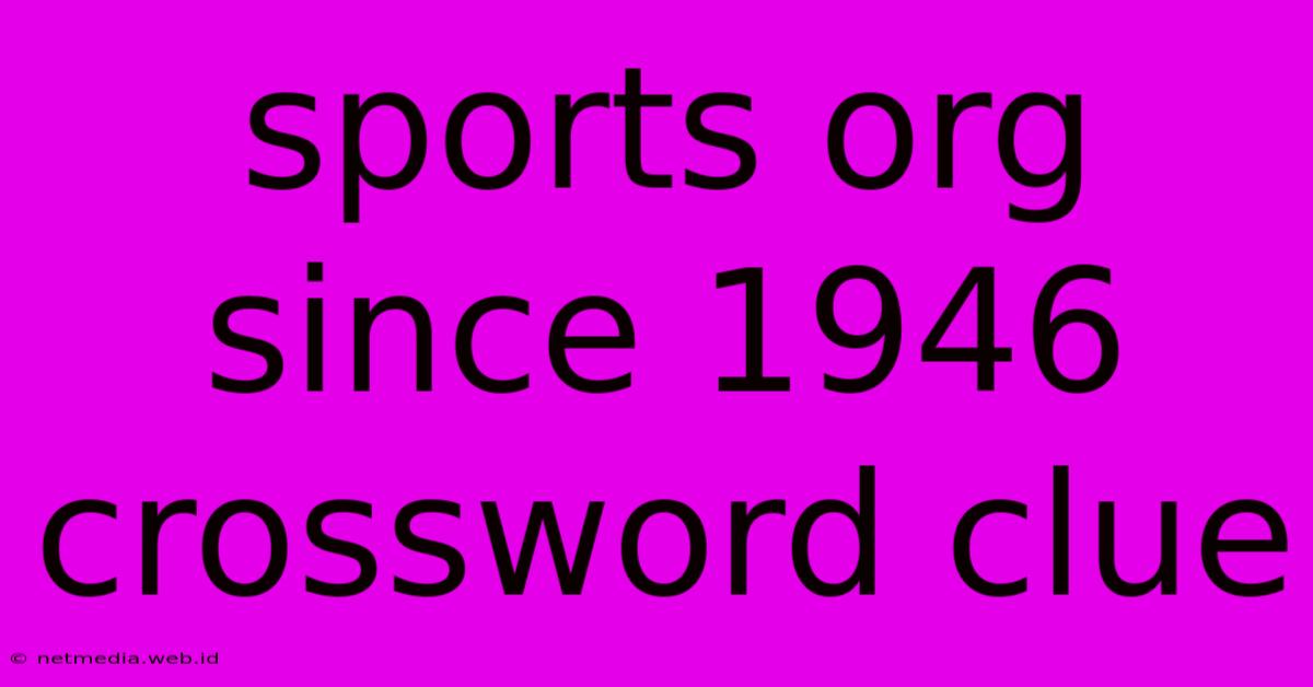 Sports Org Since 1946 Crossword Clue