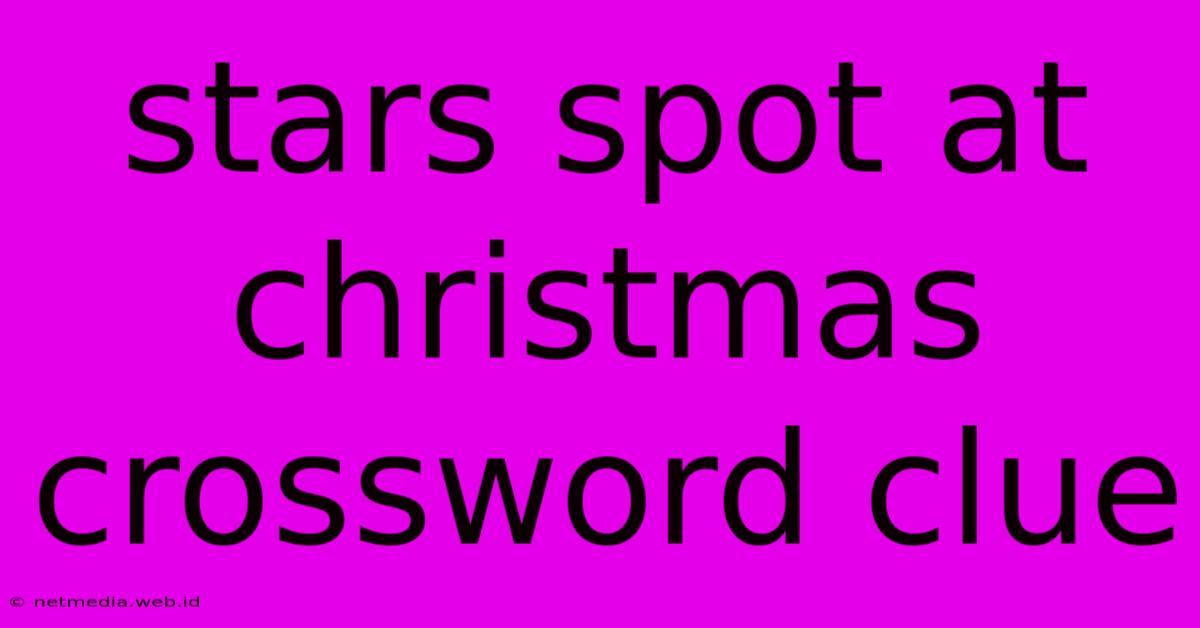 Stars Spot At Christmas Crossword Clue