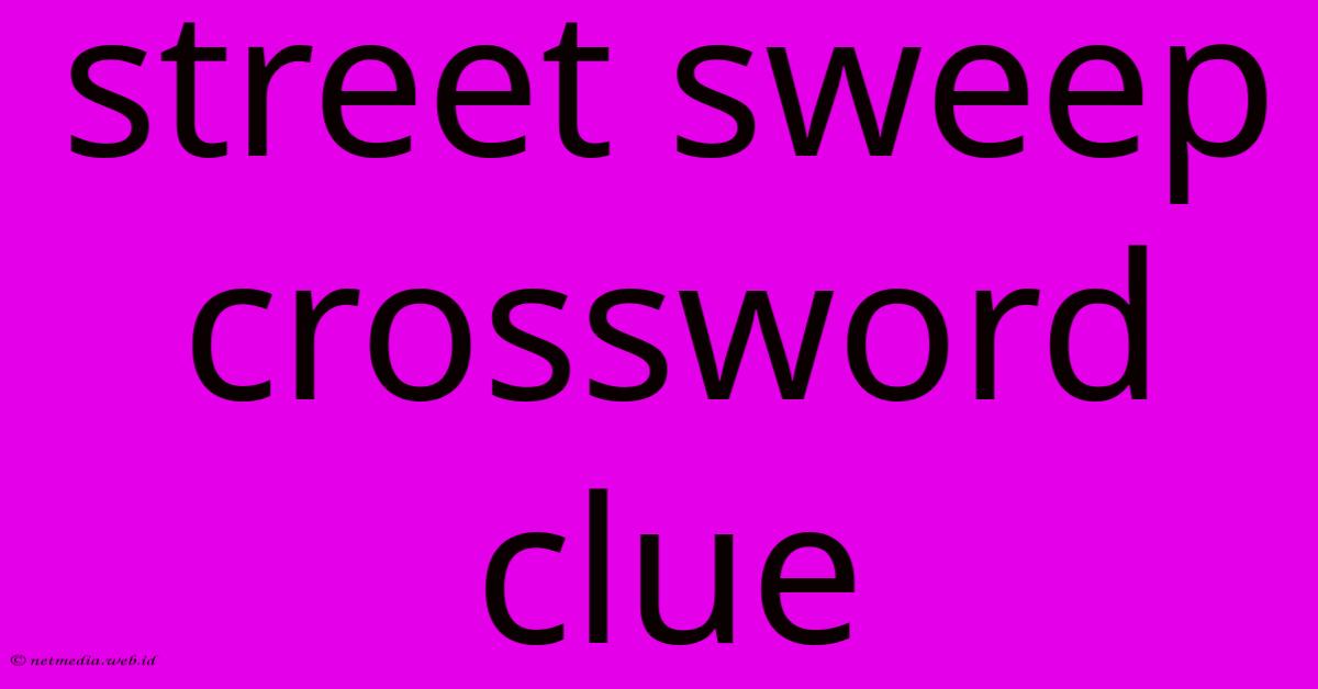 Street Sweep Crossword Clue