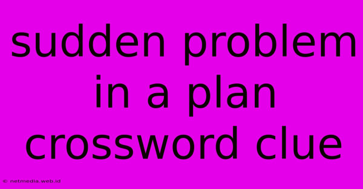 Sudden Problem In A Plan Crossword Clue