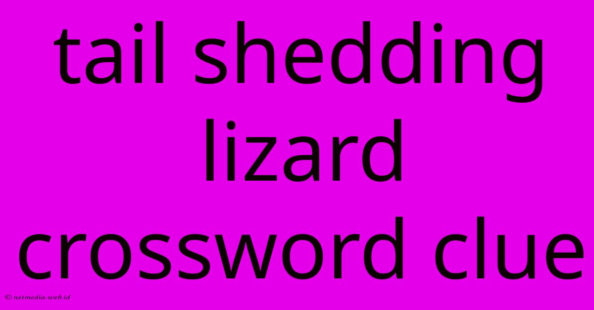 Tail Shedding Lizard Crossword Clue