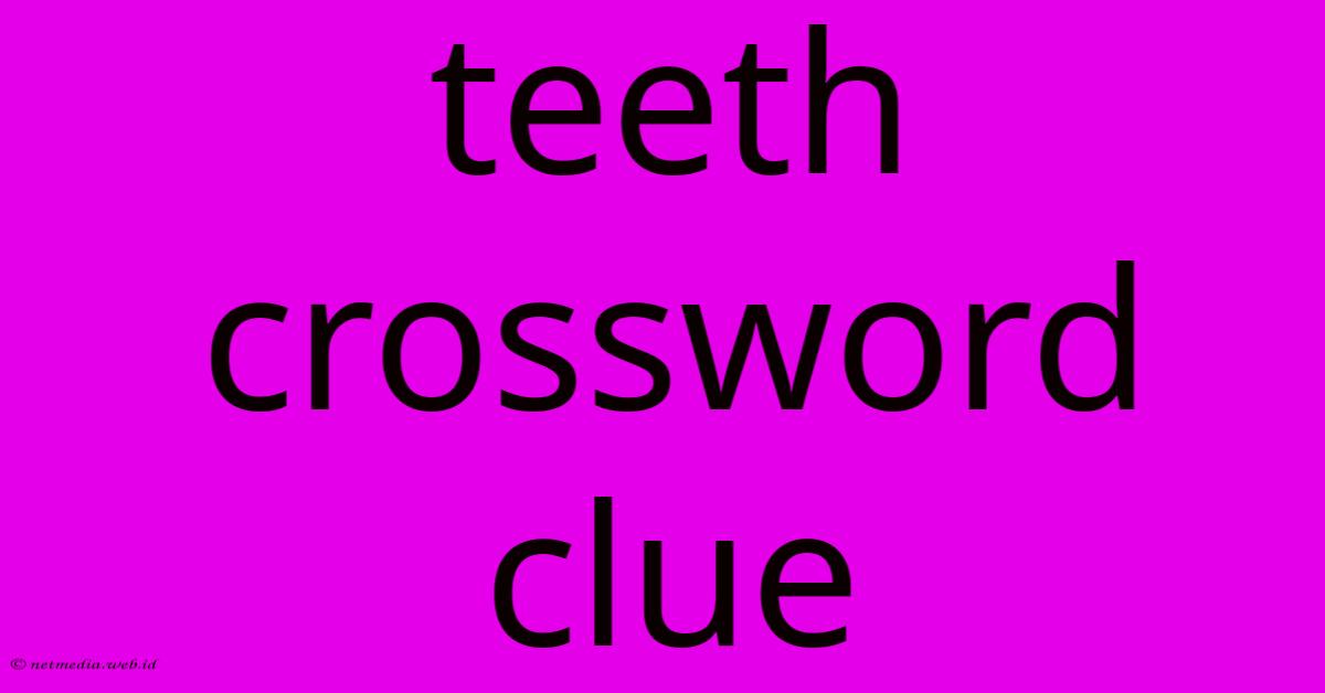 Teeth Crossword Clue