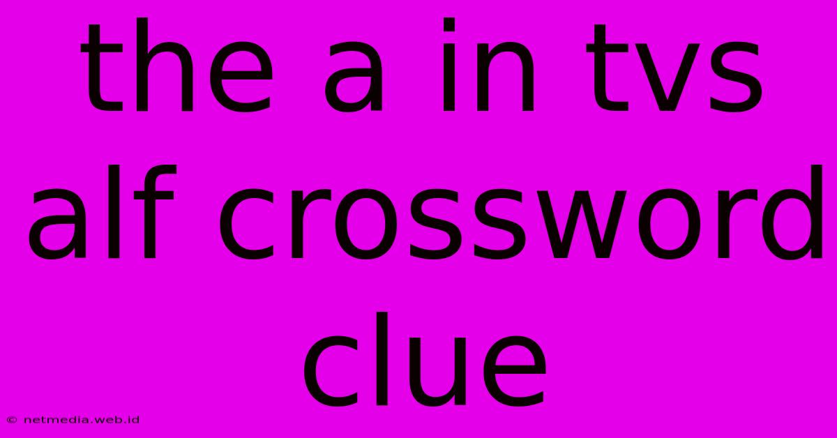 The A In Tvs Alf Crossword Clue