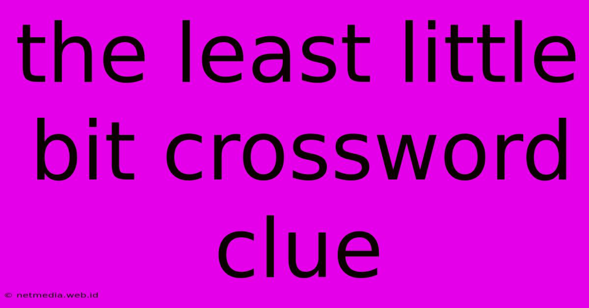 The Least Little Bit Crossword Clue