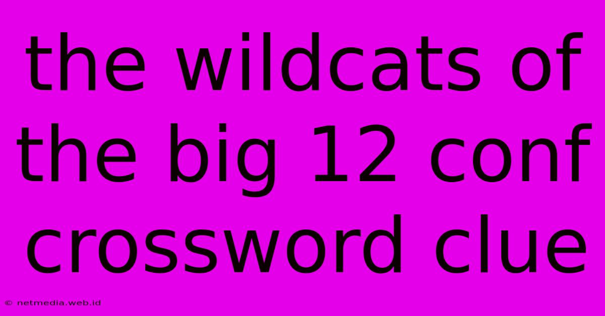 The Wildcats Of The Big 12 Conf Crossword Clue