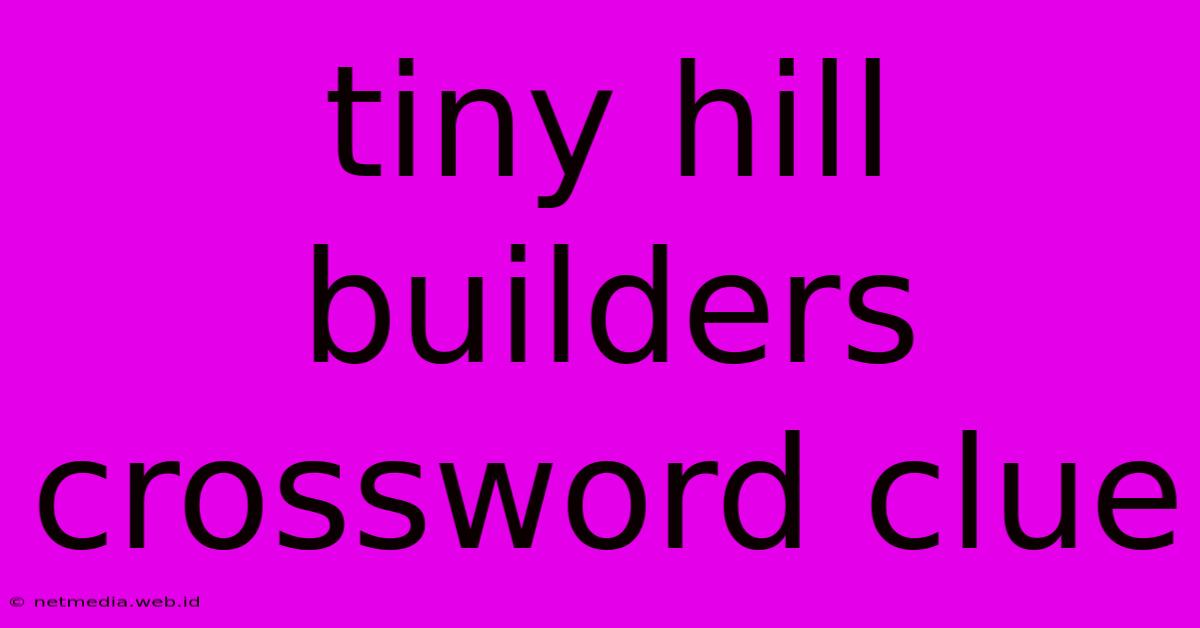 Tiny Hill Builders Crossword Clue