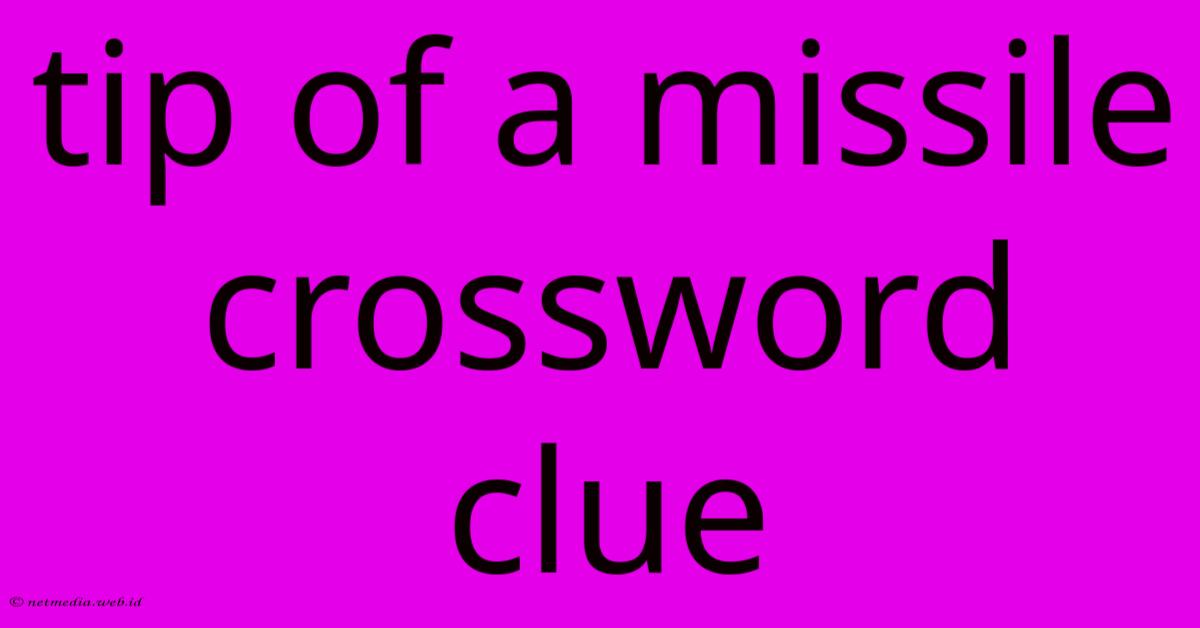 Tip Of A Missile Crossword Clue