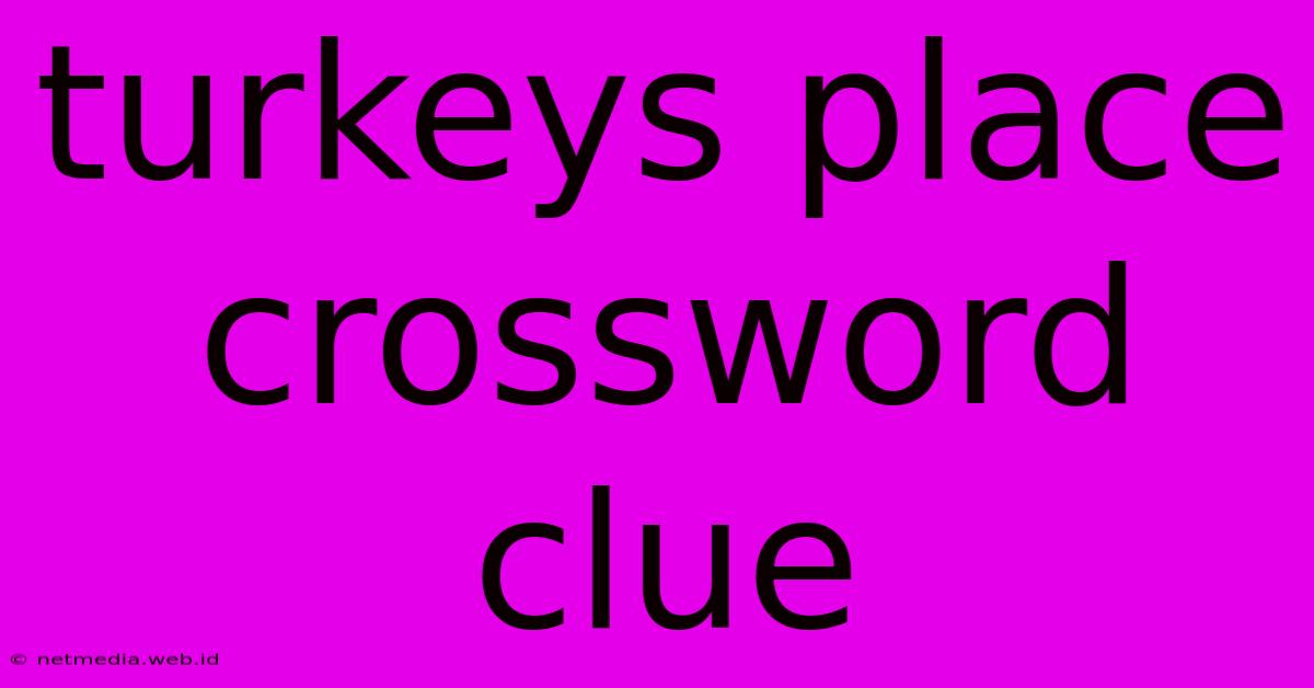 Turkeys Place Crossword Clue