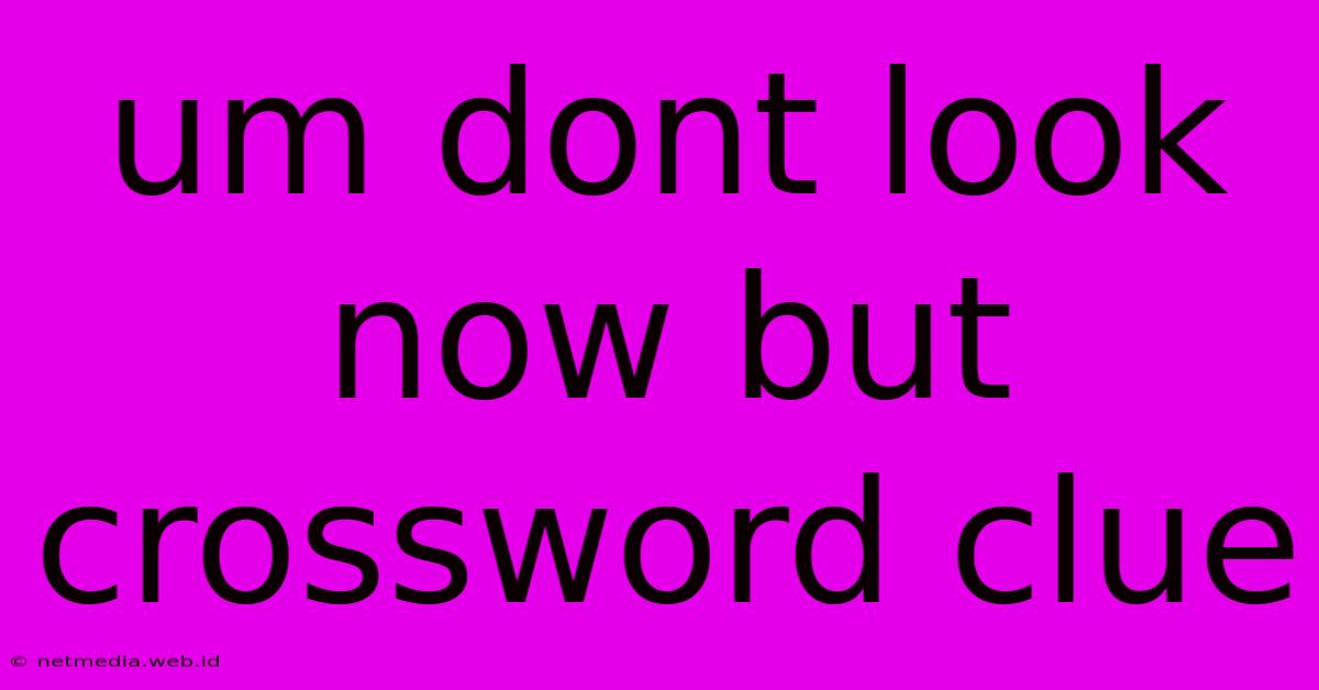 Um Dont Look Now But Crossword Clue