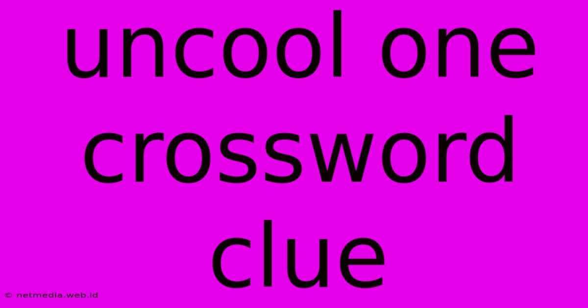 Uncool One Crossword Clue