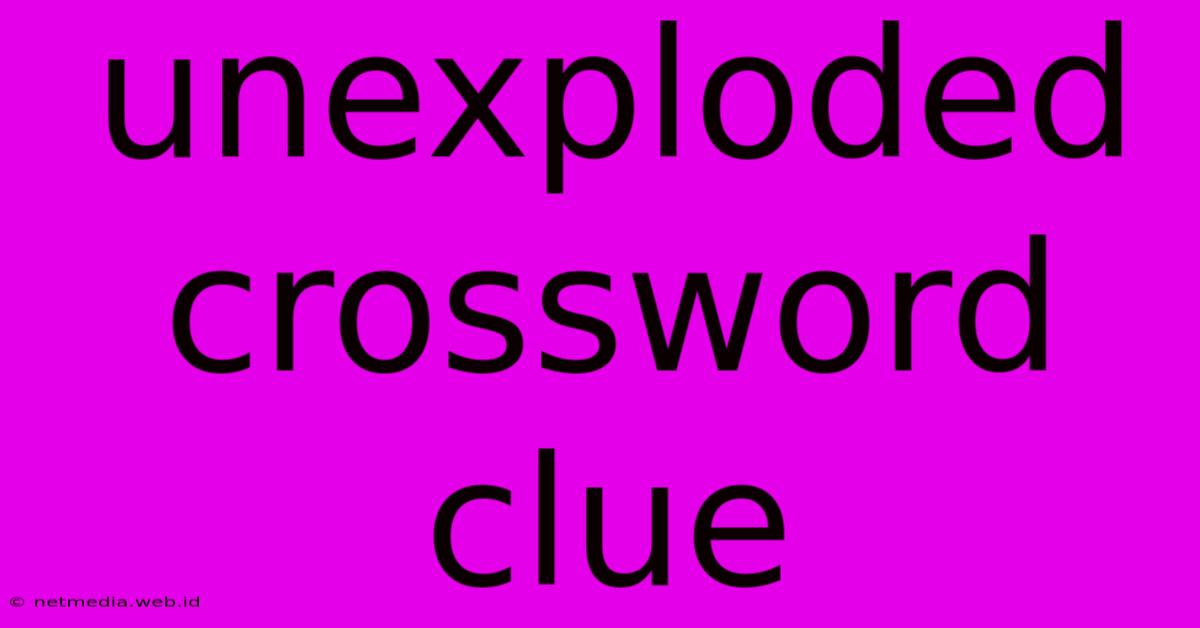 Unexploded Crossword Clue