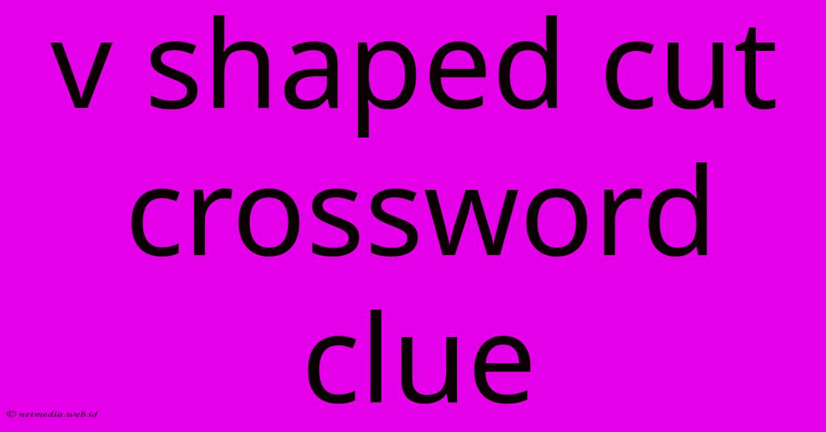 V Shaped Cut Crossword Clue V Shaped Cut Crossword Clue