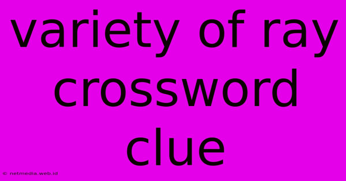 Variety Of Ray Crossword Clue