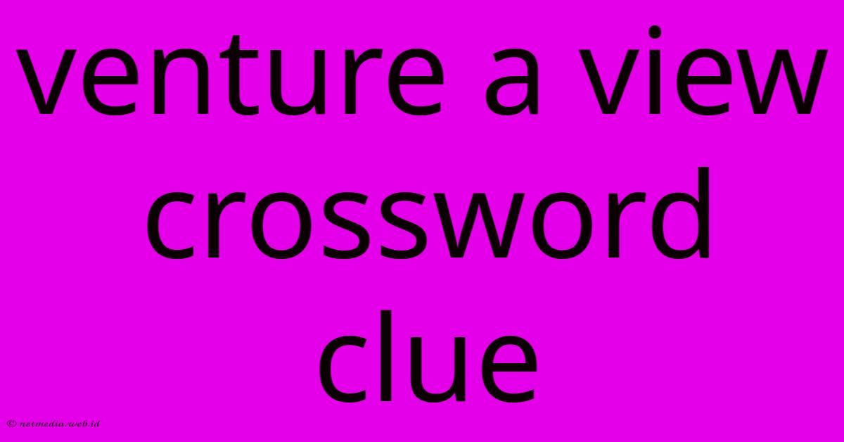 Venture A View Crossword Clue Venture A View Crossword Clue