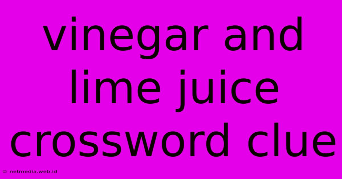 Vinegar And Lime Juice Crossword Clue