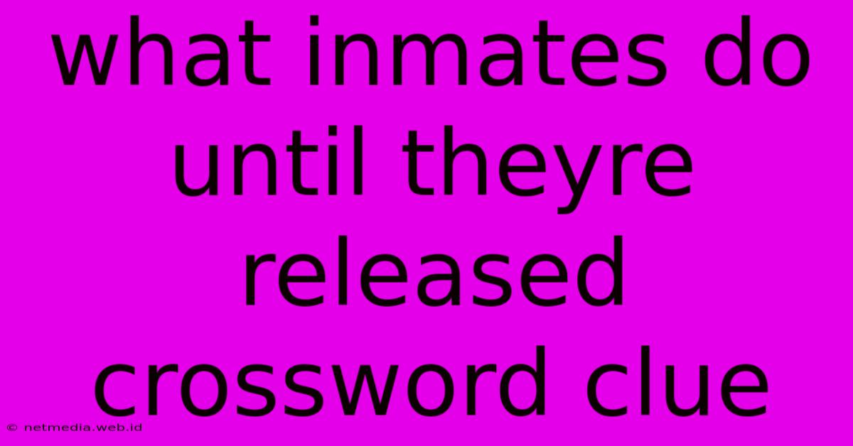 What Inmates Do Until Theyre Released Crossword Clue