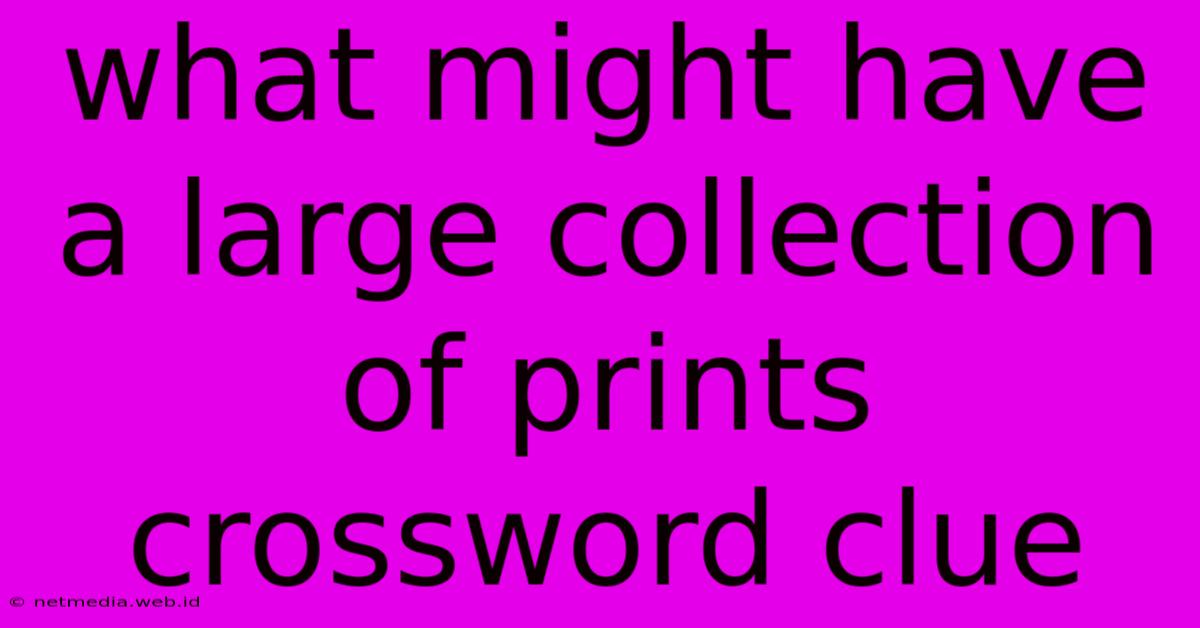 What Might Have A Large Collection Of Prints Crossword Clue