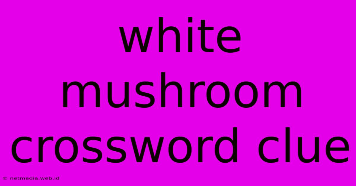 White Mushroom Crossword Clue